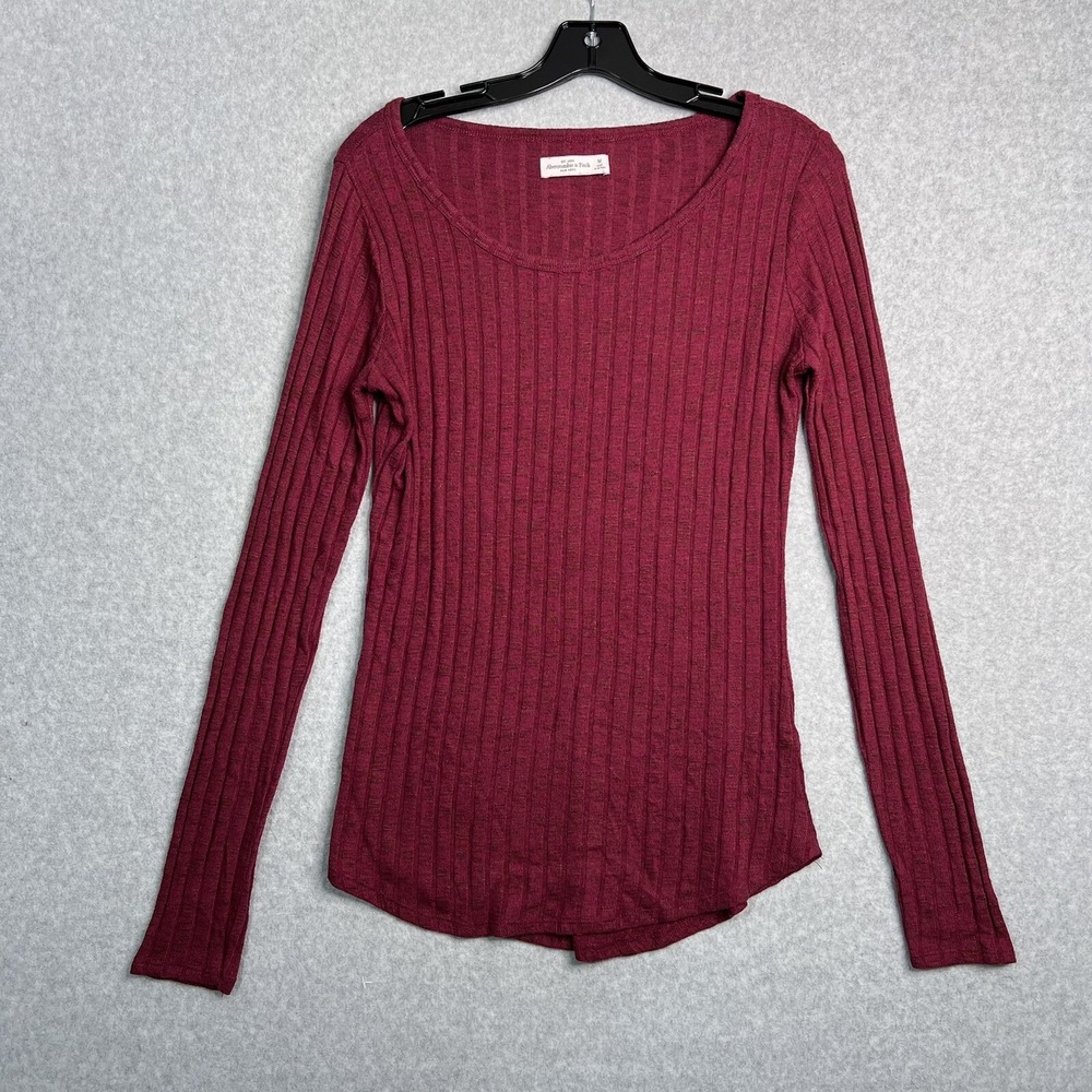 Abercrombie‎ & Fitch Tunic Top Women's Medium Long Sleeve Pullover Boat Neck
